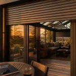 Volet roulant veranda sur baie vitrée et toiture vitrée