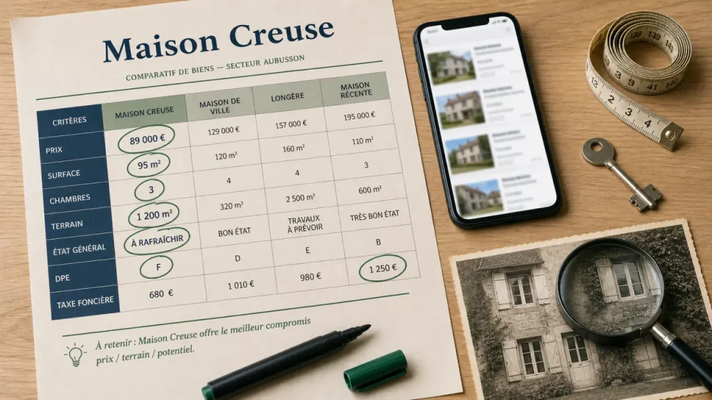 Achat maison Creuse : prix, terrain et 5 filtres pour éviter les visites inutiles