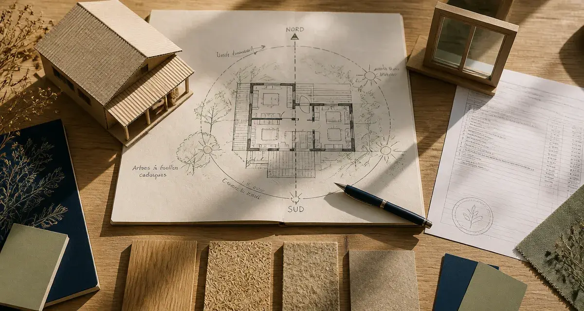 Construire maison ecologique : plan, matériaux et orientation sud-nord