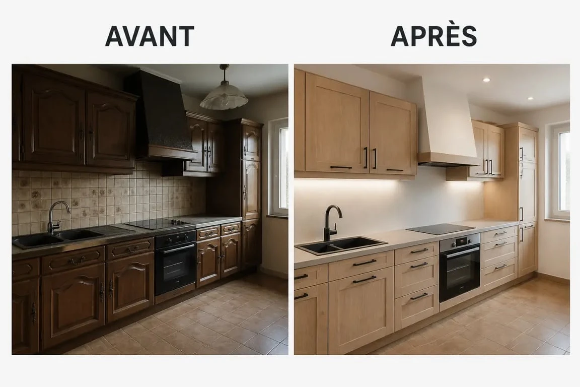 Rénover une cuisine en bois : avant/après d’une cuisine modernisée