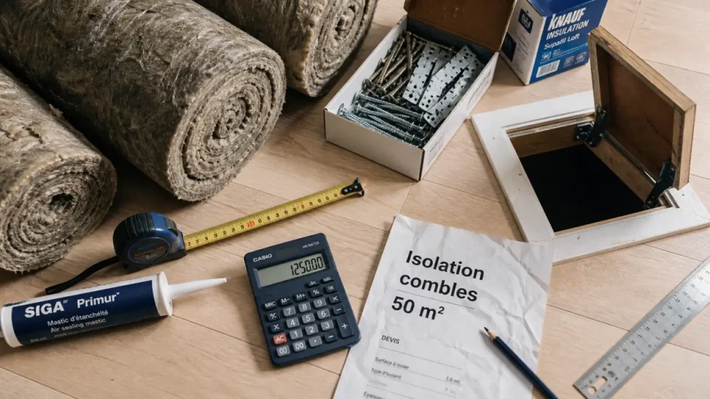 Prix isolation combles 50 m² : budget, techniques et aides à connaître
