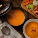 Recettes bisque de homard maison, carcasses dorées et bisque lisse