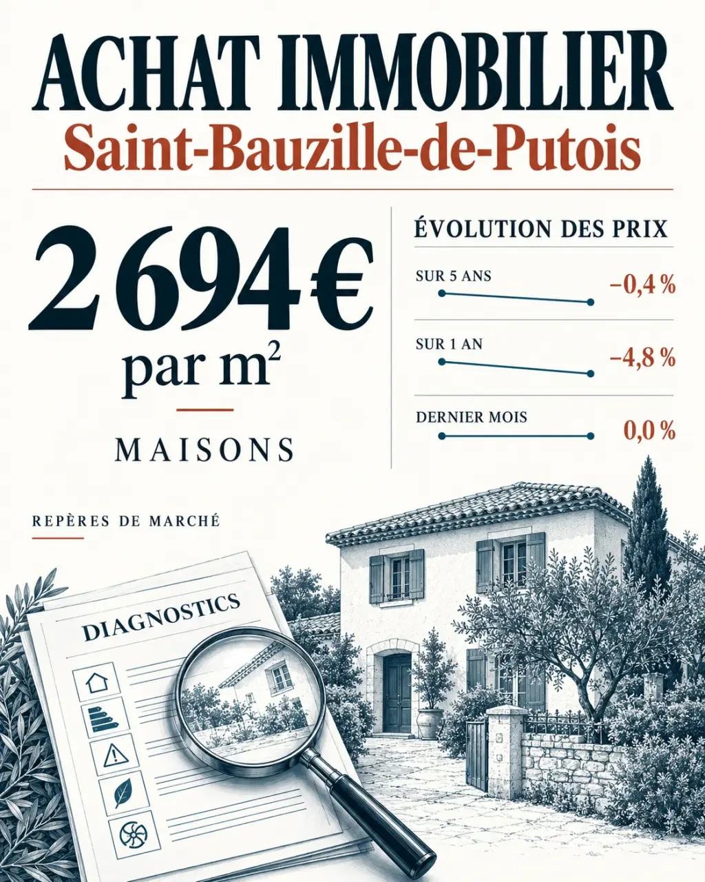 Repères de prix et vérifications pour un achat immobilier à Saint-Bauzille-de-Putois