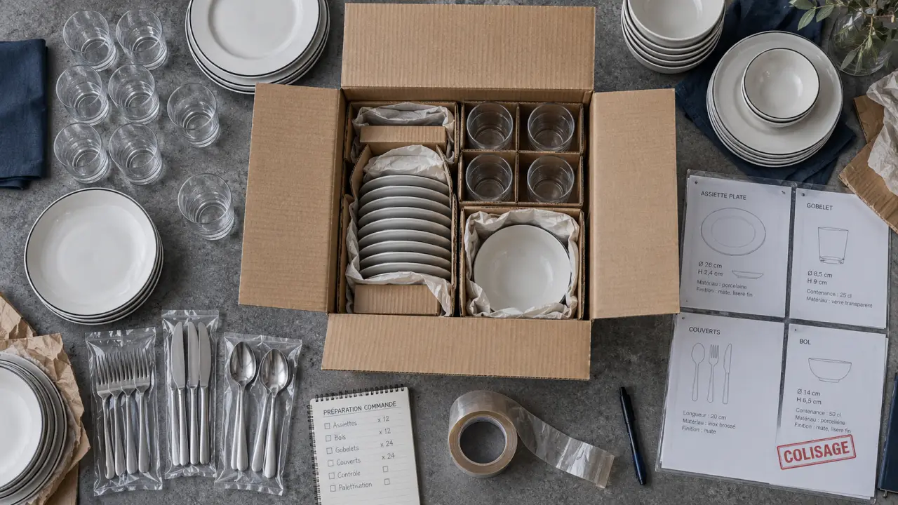 Grossiste art de la table : achat en volume, vérifications showroom