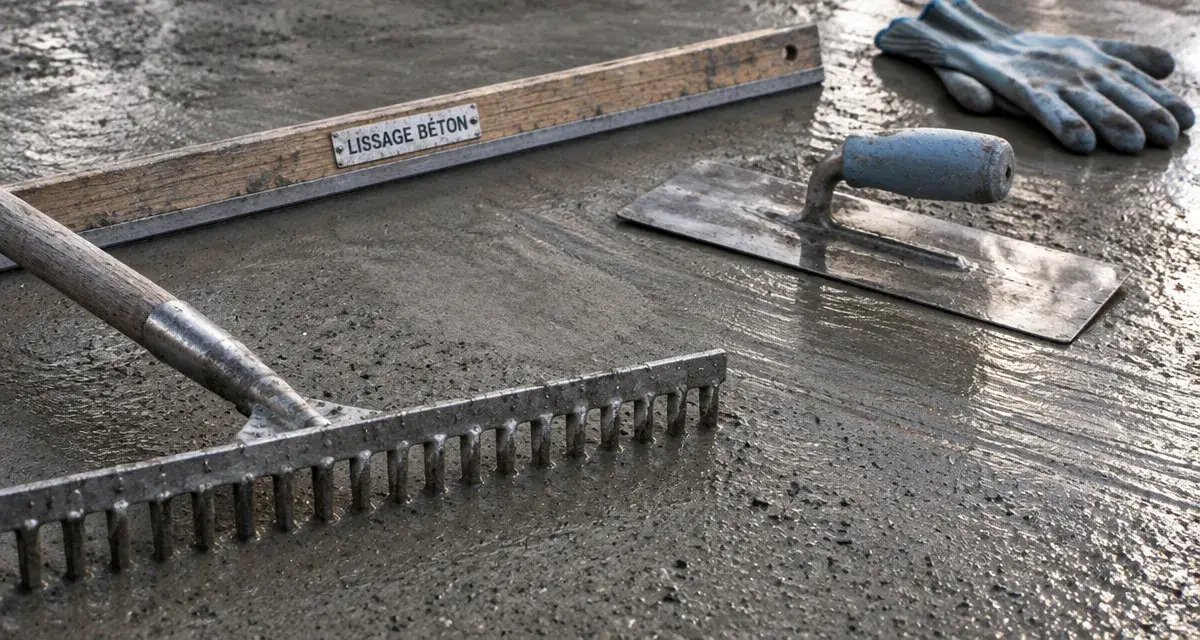 lissage beton trop tôt fragilise la surface du béton frais