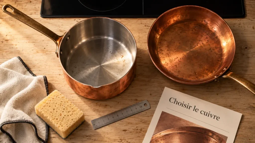 Ustensiles de cuisine en cuivre : le revêtement compte autant que l’épaisseur